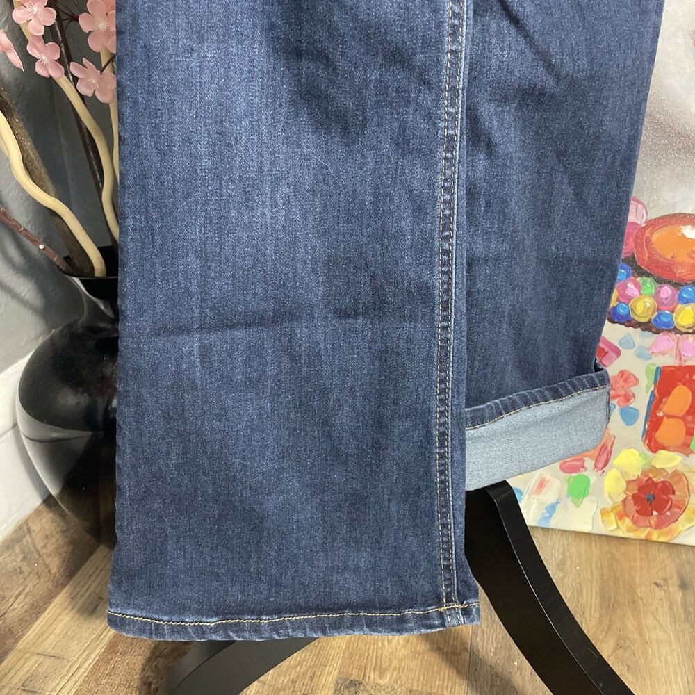 Democracy "Ab"solution Itty Bitty Bootcut Blue Jeans Women's 10 Whiskers Stretch - Picture 3 of 12